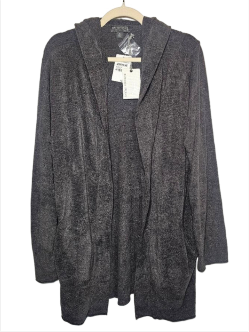 Barefoot Dreams CozyChic Lite Resort Cardi XL Carbon Heathered Grey NWT